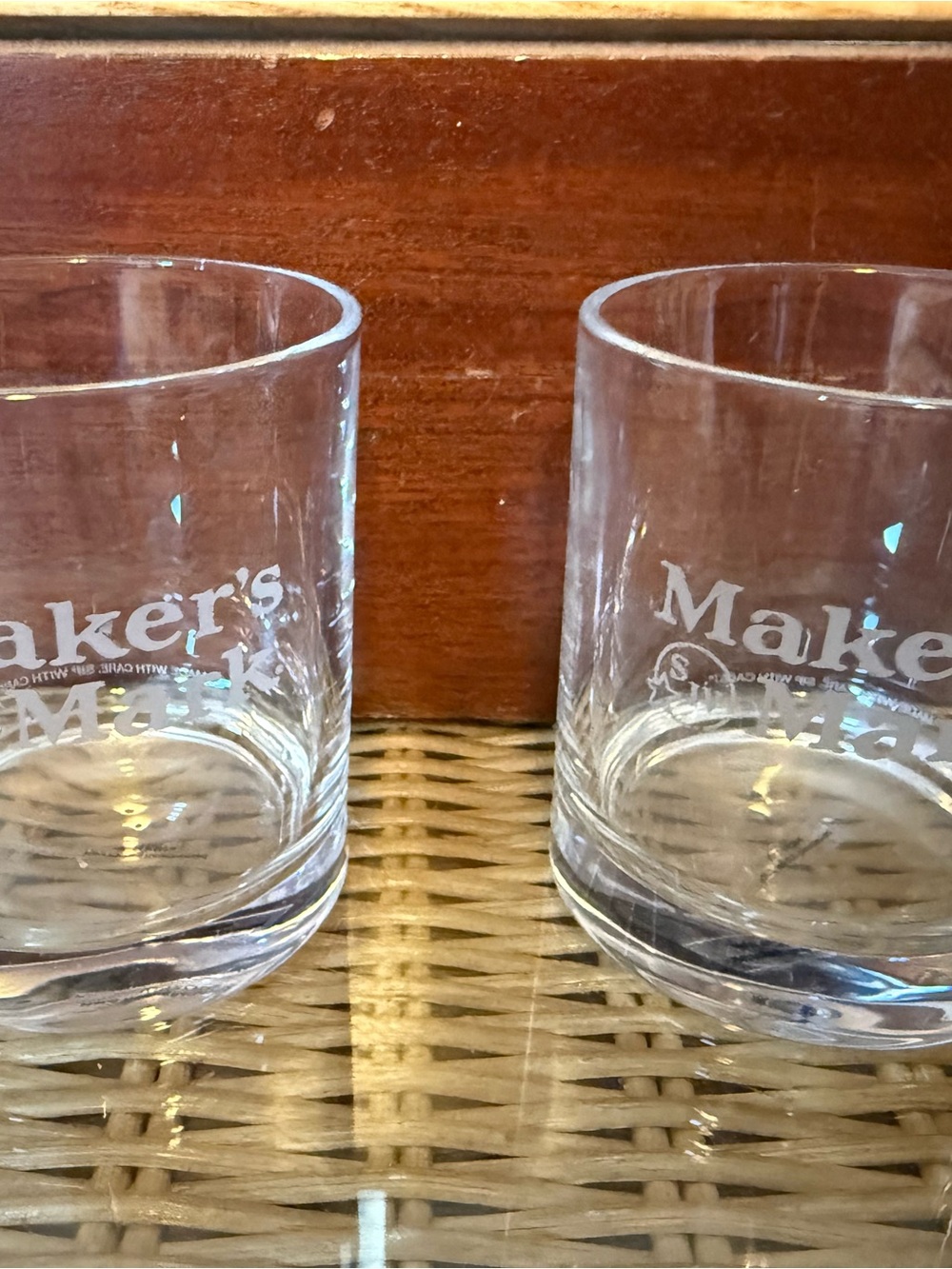 Clear Glass Whiskey Tumblers - Set of 2